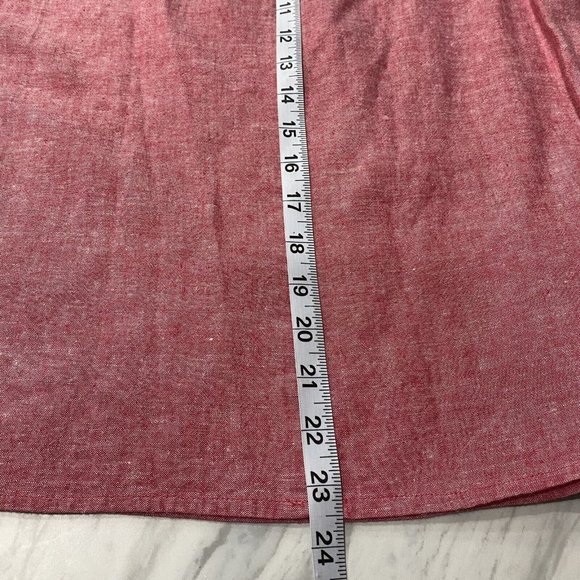 Linea Donna Linen Blend Sleeveless Knot Neckline Pink Pleated Blouse Top Size L - Picture 7 of 10